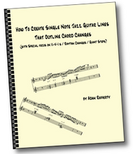 How to Create Single Note  Jazz Guitar Lines That  Outline Chord Changes - PDF & MP3s