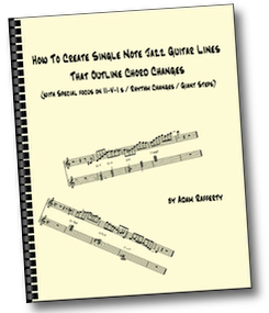 How to Create Single Note  Jazz Guitar Lines That  Outline Chord Changes - PDF & MP3s